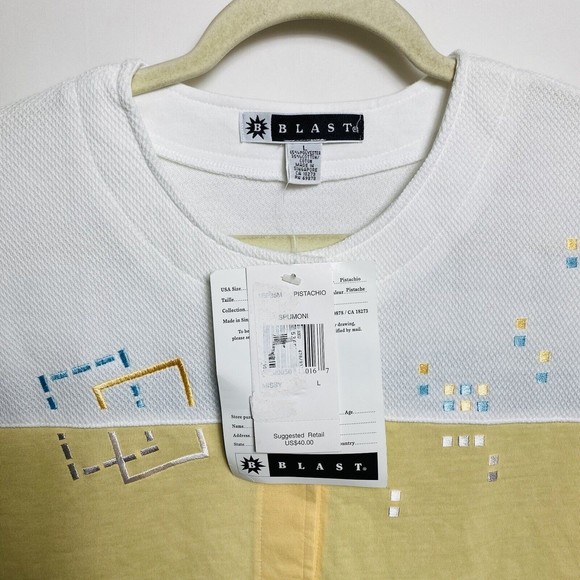 Vintage Blast Women Embroidered Top Short Sleeves Size L - Picture 4 of 5